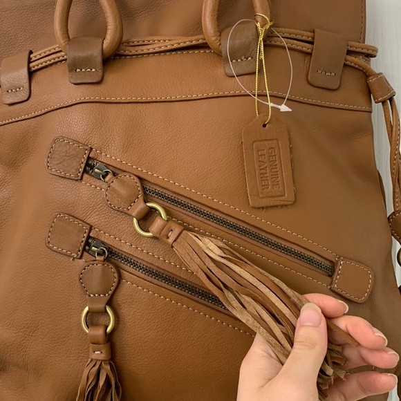 Tan / Light Brown Leather Bag - Picture 5 of 16